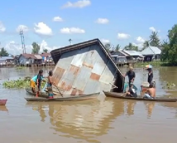 Data Pemilik Rumah dan Penyebab Rumah Hanyut  di Sungai Gardu Banjarmasin.
