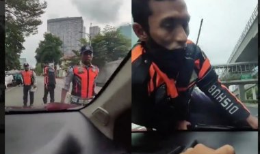 Viral !! Oknum Dishub Bentak Pengendara hingga Panjat Kap Mobil, Endingnya Kocak